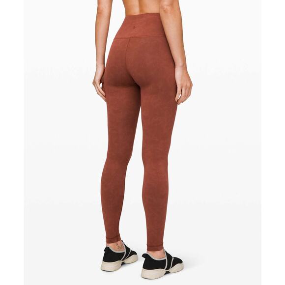 Lululemon Always On High-Rise Tight 28" Size 4 EUC Sky Wash Print Rustic Clay - Picture 1 of 9